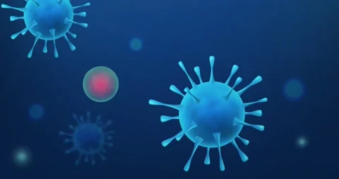 Microscopic cells floating in liquid cartoon animation Stock Footage 166910390