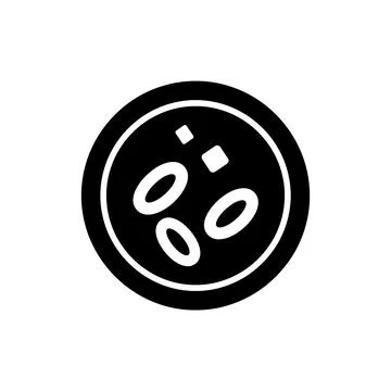 Microscopic Cells in Petri Dish Analysis Icon Stock Illustration