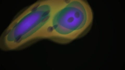 Microscopic cells under purple light. Stock Footage 333927562