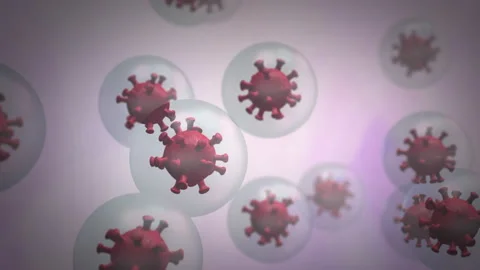 Microscopic close-up of the covid-19 disease Stock Footage 169799110