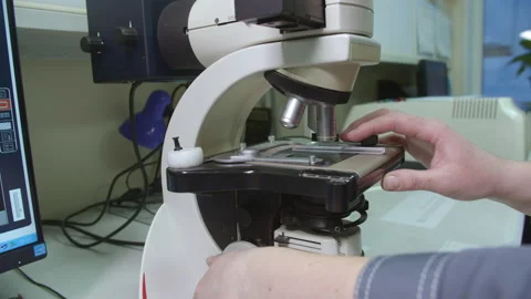 Microscopic examination in modern research laboratory Stock Footage 231220856