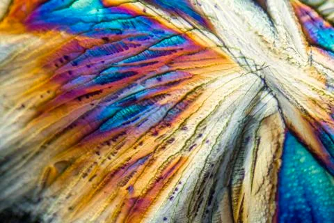 Microscopic Galactose crystals Stock Photos