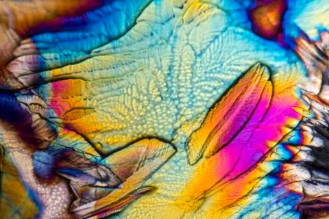 Microscopic Galactose crystals Stock Photos