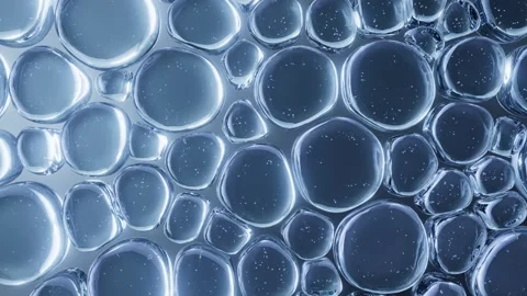 Microscopic image of cell bubble water droplet flow under a microscope Vidéo 314248217