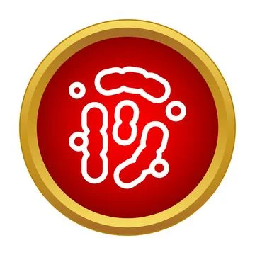 Microscopic infection bacteria and virus science icon Stock Illustration