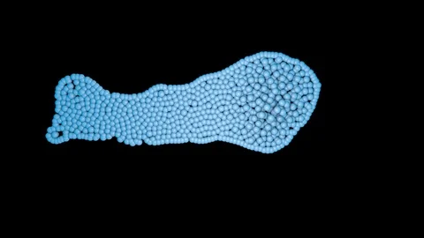 Microscopic life growing, spreading. 3d animation Stock Footage 102381408