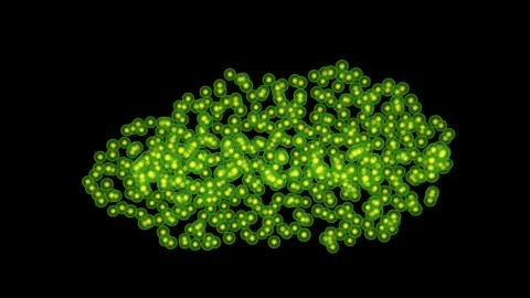 Microscopic life multiplying , reproducing growing, spreading. 3d animation Stock Footage 102381478