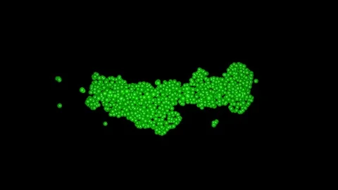 Microscopic life multiplying , reproducing growing, spreading. 3d animation Stock Footage 102381479