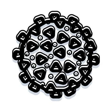 Microscopic microorganism structure showing viral cell biology Stock Illustration