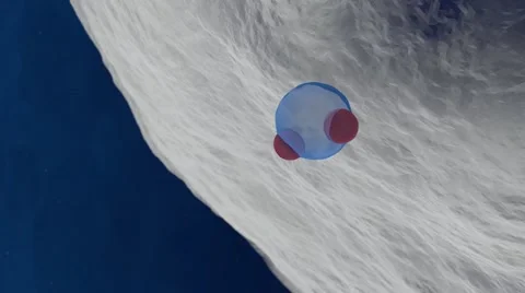 Microscopic molecule, nucleus, and raindrop size comparison. Stock Footage 58932644