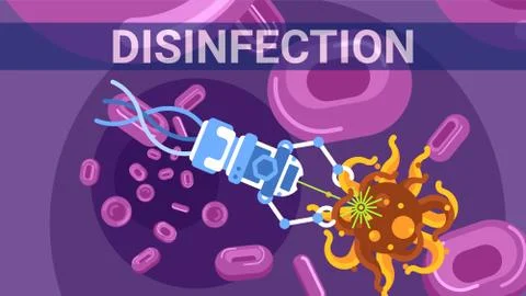 Microscopic nano robot Stock Illustration