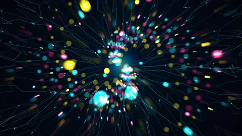 Microscopic Neural Synapse Brain Signal Firing Loop Stock Footage 343074086