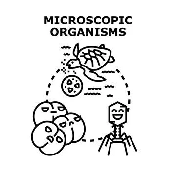 Microscopic organisms concept vector illustration Stock Illustration