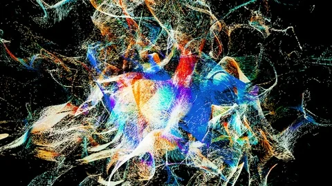 Microscopic Particles Explode Chaotically Stock Footage 108249369