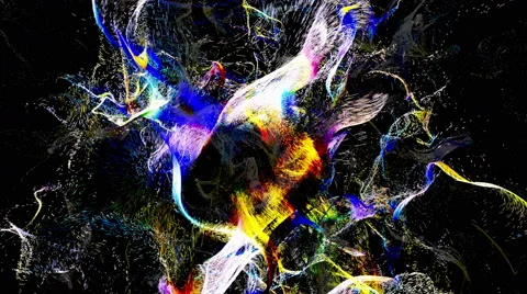 Microscopic particles explode chaotically - Particle FX1021 HD, 4K Stock Footage 65311710