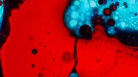 Microscopic Patterns of Colors and Paints Stock Footage 77898748