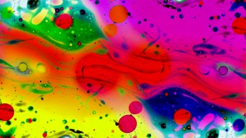 Microscopic Patterns of Colors and Paints Stock Footage