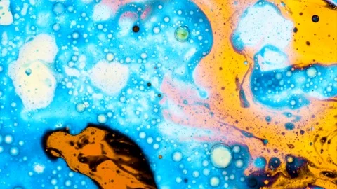 Microscopic Patterns of Colors and Paints Stock Footage