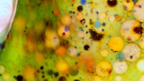 Microscopic Patterns of Colors and Paints Stock Footage