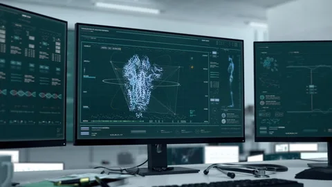 Microscopic Research System For Analysis Of Covid-19 Spike Protein Structure Stock Footage 318289468