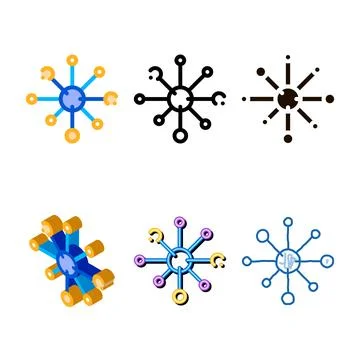 Microscopic series bacterium germ vector thin line icon Stock Illustration