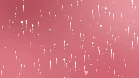 Microscopic Sperm Cells Swimming on Reddish Background Stock Footage 318565566