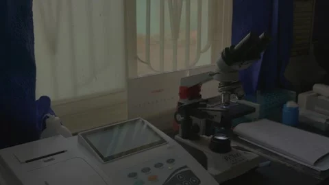 Microscopic in testing lab Video stock 253789707
