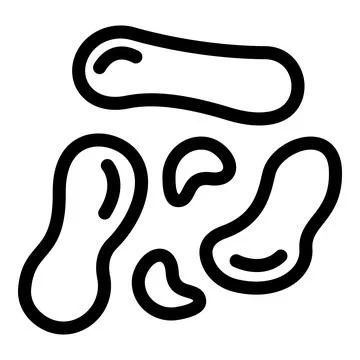 Microscopic view of amoebas moving and reproducing Stock Illustration