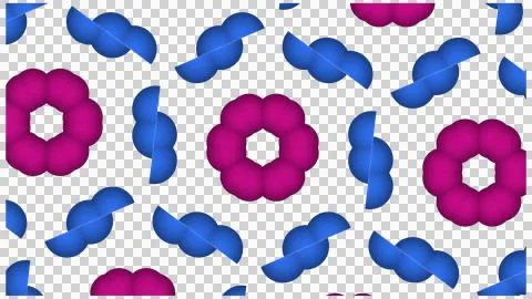 Microscopic view of bacteria and viruses in a colorful pattern. Scientific Stock Illustration
