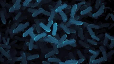 Microscopic View of Bacteria Cells Illustration Stock Illustration