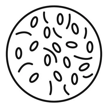 Microscopic view of bacteria showing different shapes and sizes Stock Illustration