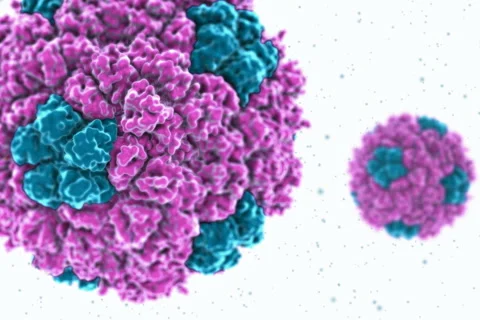 Microscopic view of bacteria/virus molecule. NTSC 스톡 동영상 5164228