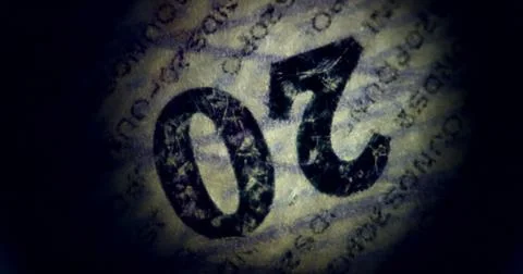 Microscopic view of a bank note Stock Photos