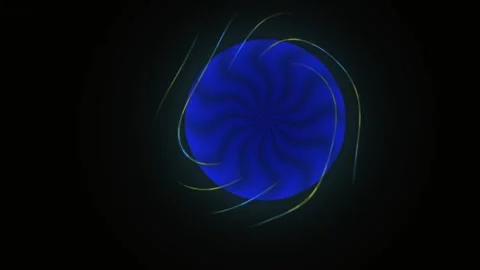 Microscopic view of a blue cell with swirling patterns. Stock Footage 337515412