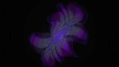Microscopic view of a cell with purple and green fluorescence. Stock Footage 337515481