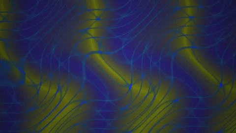 Microscopic view of cell structures with blue and yellow fluorescence. Stock Footage 335532209