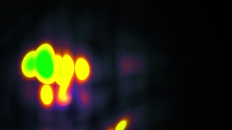 Microscopic view of cells with vibrant green and yellow fluorescence. Stock Footage 335962836