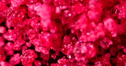 Microscopic View of Cobalt Chloride Crystals Stock Footage 303633192