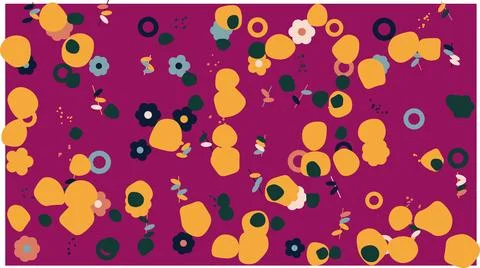Microscopic view of colorful bacteria colonies Illustrazione stock