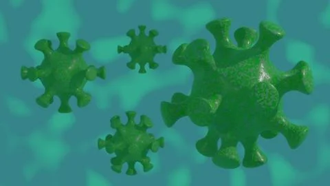 Microscopic View corona virus new Asian deadly strain of infectious pathogen. Stock Illustration