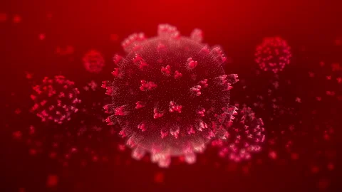 Microscopic view Coronavirus Covid-19 dangerous pandemic corona virus video Stock Footage 135720402