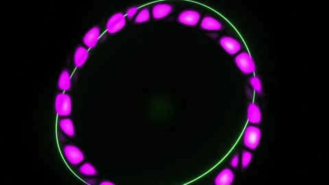 Microscopic View of Fluorescent Cells Forming a Circular Pattern. Stock Footage 334535179