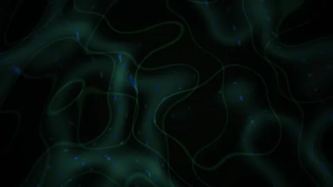 Microscopic view of glowing green cells. Stock Footage 334888663