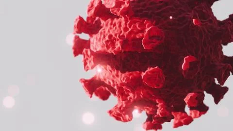 Microscopic view of a infectious virus Corona COVID-19 Stock Illustration