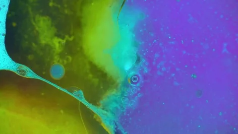 Microscopic View of Ink in Water Stockbeeldmateriaal 71094315