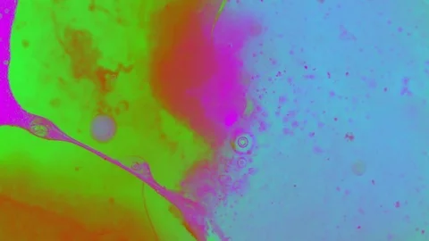 Microscopic View of Ink in Water 動画素材 71094979