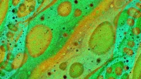 Microscopic View of Ink in Water Stockbeeldmateriaal 71109749