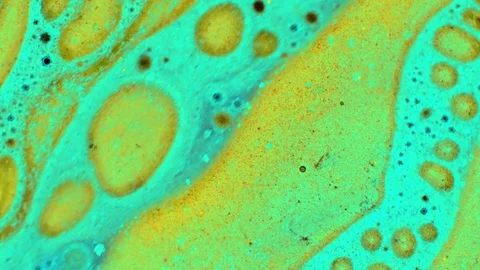 Microscopic View of Ink in Water Stockbeeldmateriaal 71109896