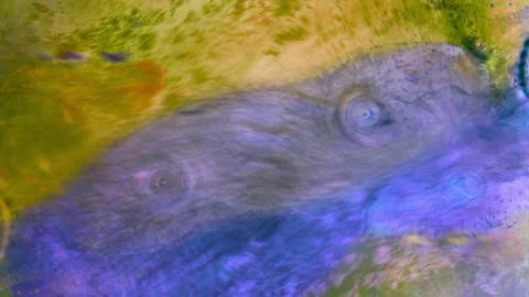 Microscopic View of Ink in Water Stockbeeldmateriaal 71116660