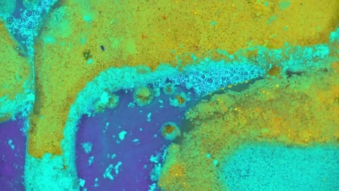 Microscopic View of Ink in Water 動画素材 71121996